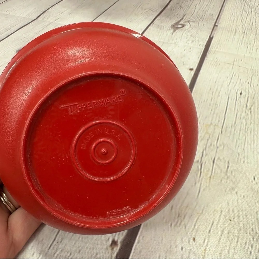 tupperware oriental bowl Red Plastic Bowl Set
